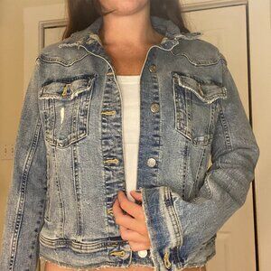 Zara Distressed Denim Jacket